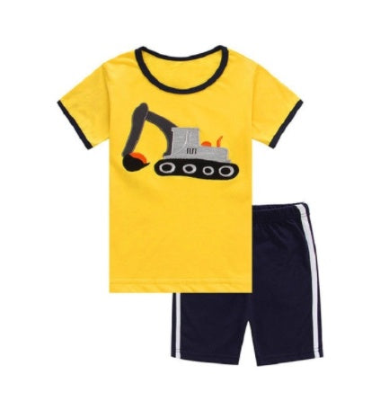 Boys Summer Outfit Set - Casual Two-Piece Suit