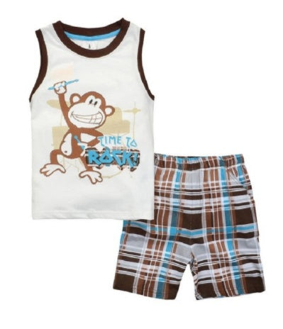 Boys Summer Outfit Set - Casual Two-Piece Suit