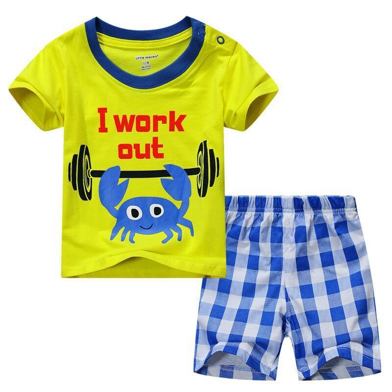 Boys Summer Outfit Set - Casual Two-Piece Suit