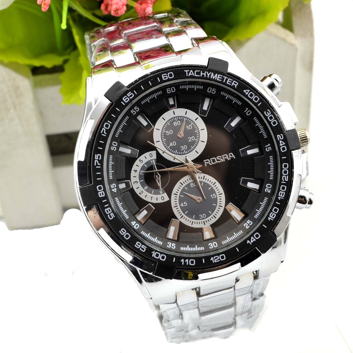Luminous Stainless Steel Men's Watch - Sport Quartz Calendar Watch
