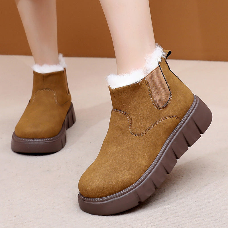 Shoes Women 2025 Winter New Ladies Fleece Lined Thick