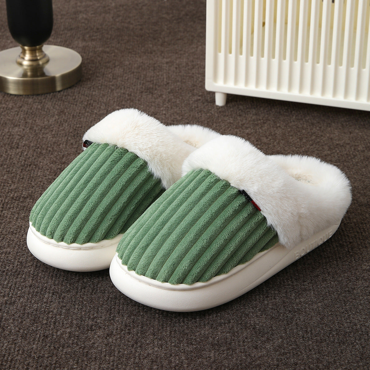 Plush Coral Fleece Slippers - Thickened Winter House Slippers