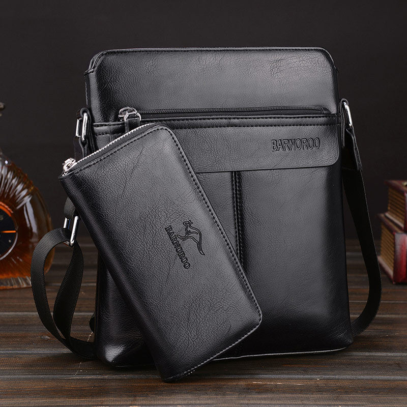 Premium Kangaroo Leather Men's Shoulder Bag - Business Casual Messenger Bag