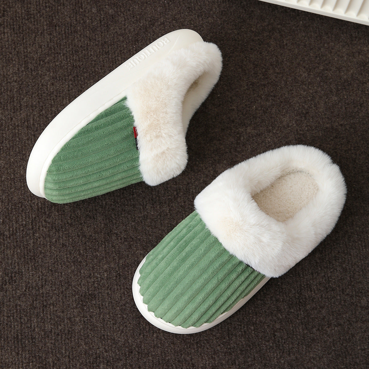 Plush Coral Fleece Slippers - Thickened Winter House Slippers