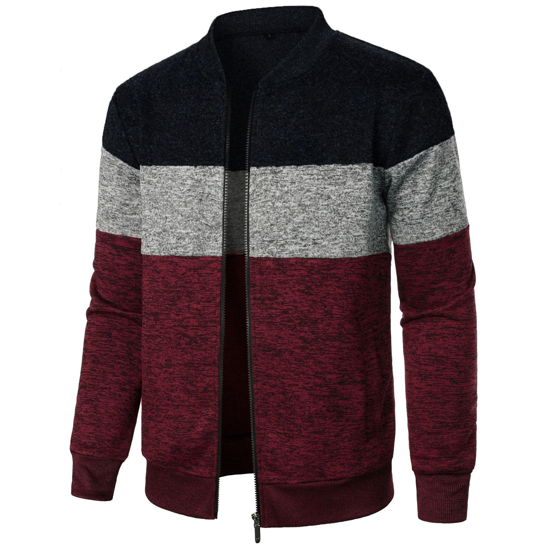 Men's Heavyweight Color-block Knit Sweater