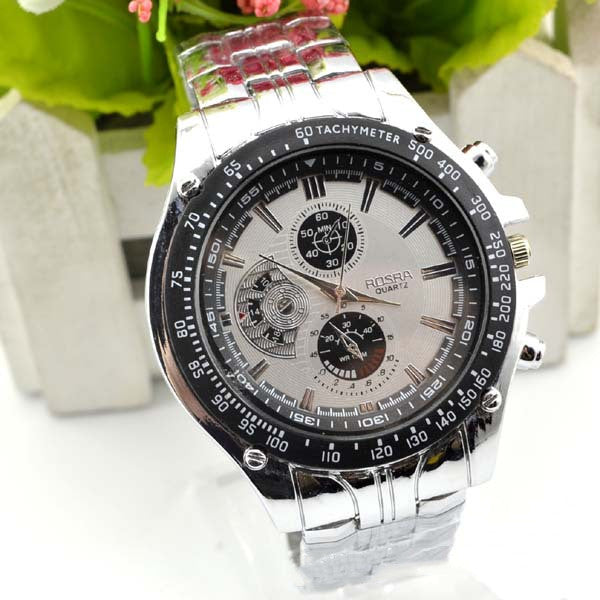 Luminous Stainless Steel Men's Watch - Sport Quartz Calendar Watch