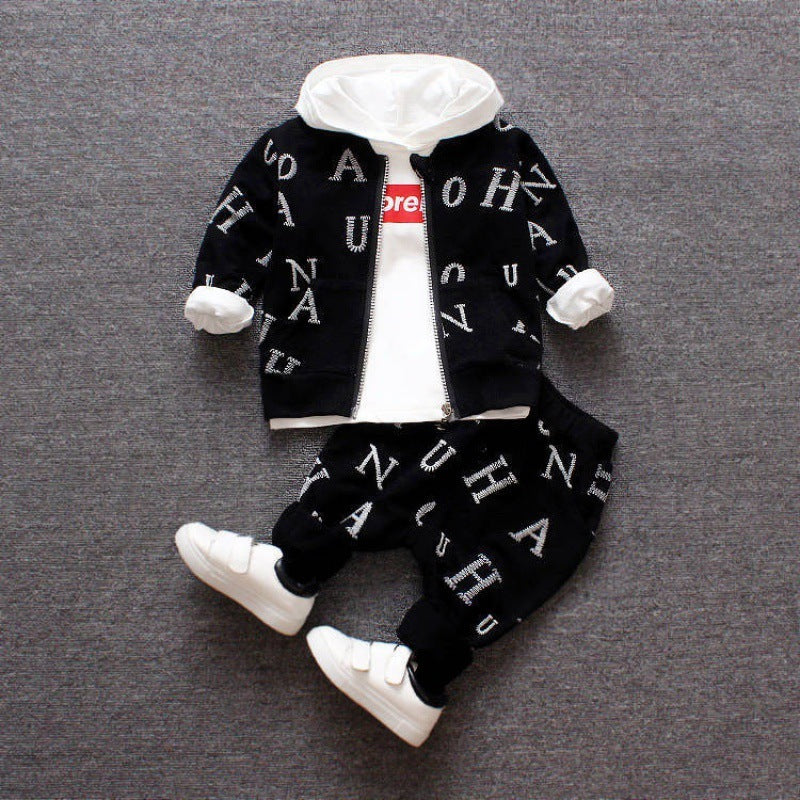 Kids Winter Cotton Outfit Set - Long Sleeve Top & Pants