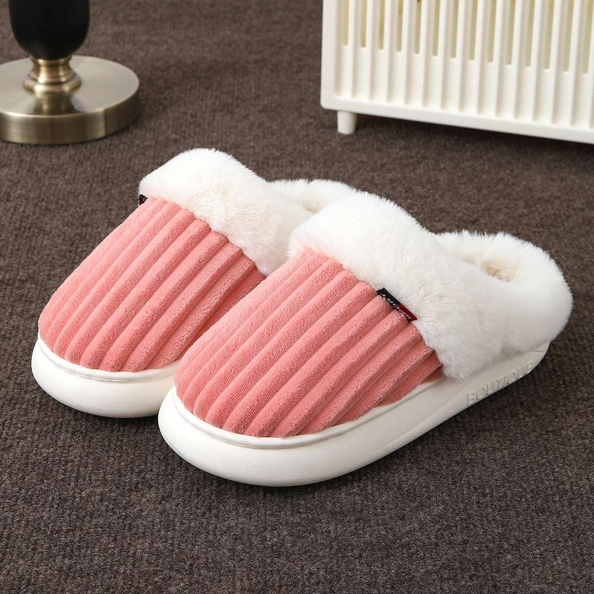 Plush Coral Fleece Slippers - Thickened Winter House Slippers