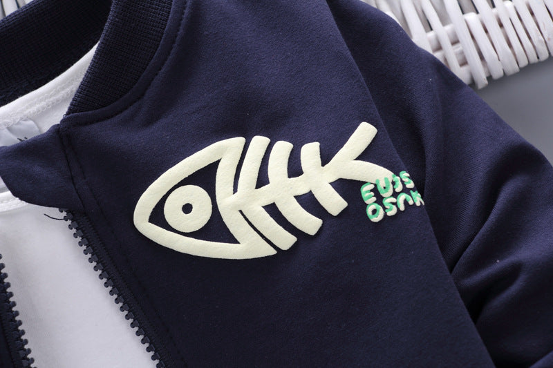 Boys Three-Piece Outfit Set - Casual Wear