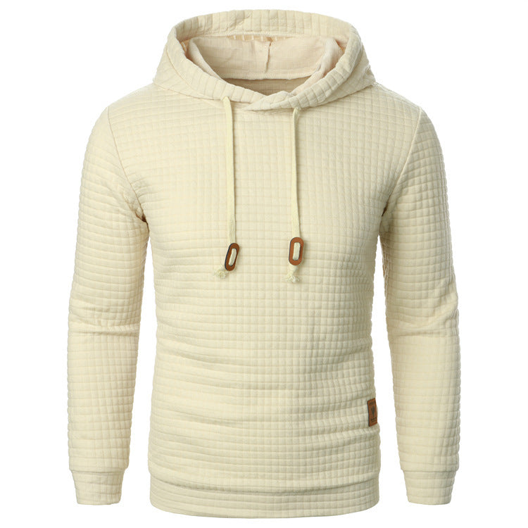 Men's Jacquard Hooded Sweater - Warm Sports Hoodie