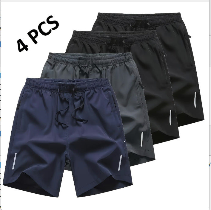 Fashionable Zippered Pocket Casual Men's Shorts