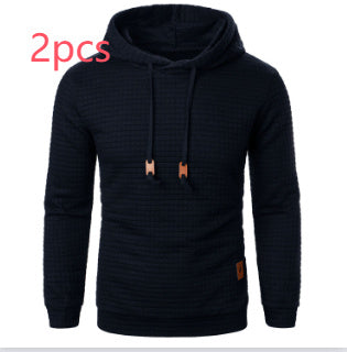 Men's Jacquard Hooded Sweater - Warm Sports Hoodie