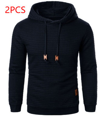 Men's Jacquard Hooded Sweater - Warm Sports Hoodie