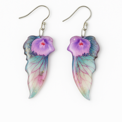 Fairy Butterfly Wings Earrings - Pale Turquoise Resin Jewelry