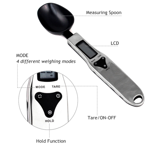 Digital Measuring Spoon Scale - Electronic Kitchen Food Scale 500g