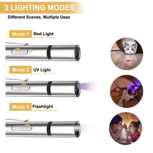 Interactive LED Laser Pointer Cat Toy - Pet Training Exercise Tool