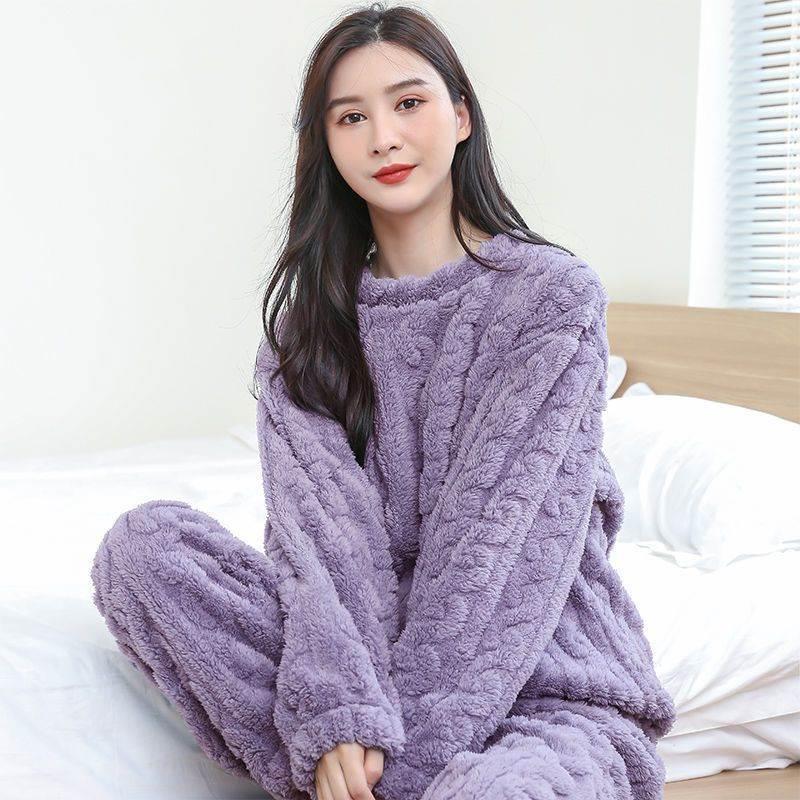 Loose Jacquard Warm Suit Warm Home Clothes