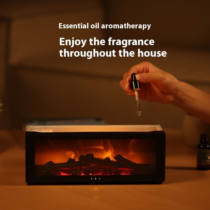3D Flame Aromatherapy Diffuser - Essential Oil Humidifier with LED Light & Remote Control