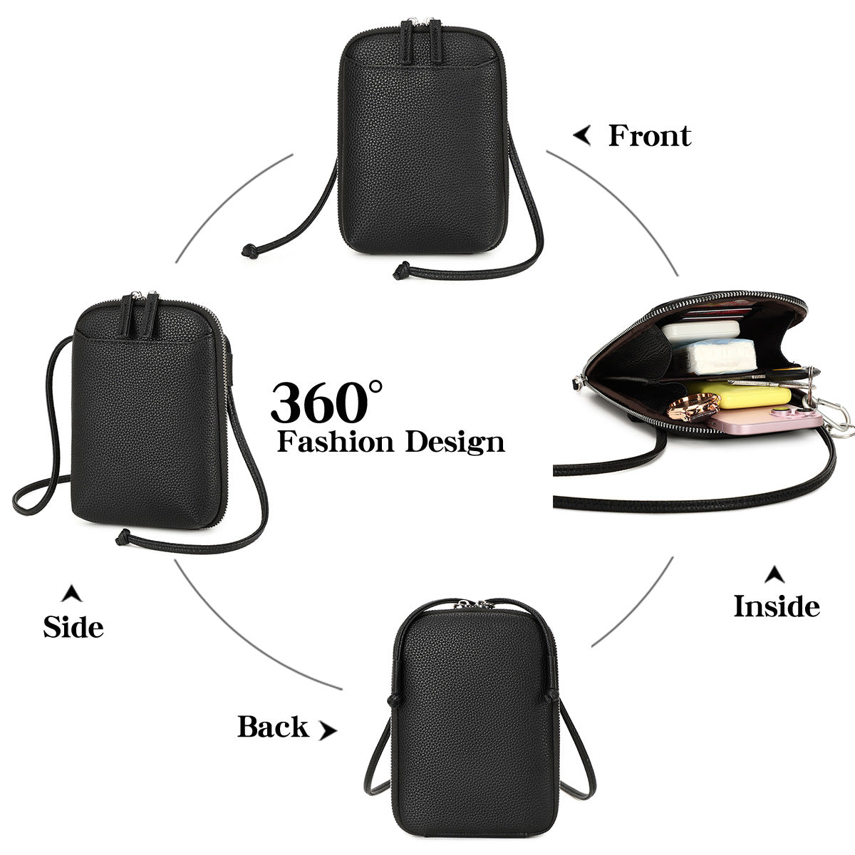 Women's Crossbody Bag - Simple Vertical Shoulder Bag