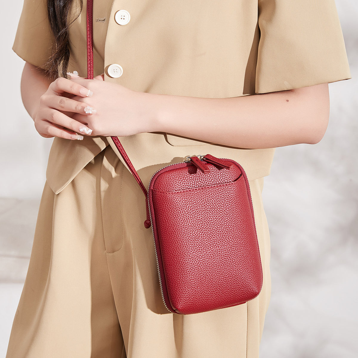 Women's Crossbody Bag - Simple Vertical Shoulder Bag