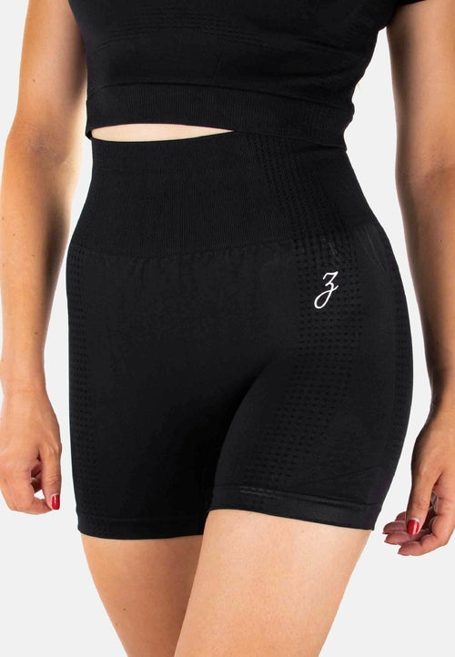 Women's Dynamic Black Athletic Shorts - Performance Training Shorts