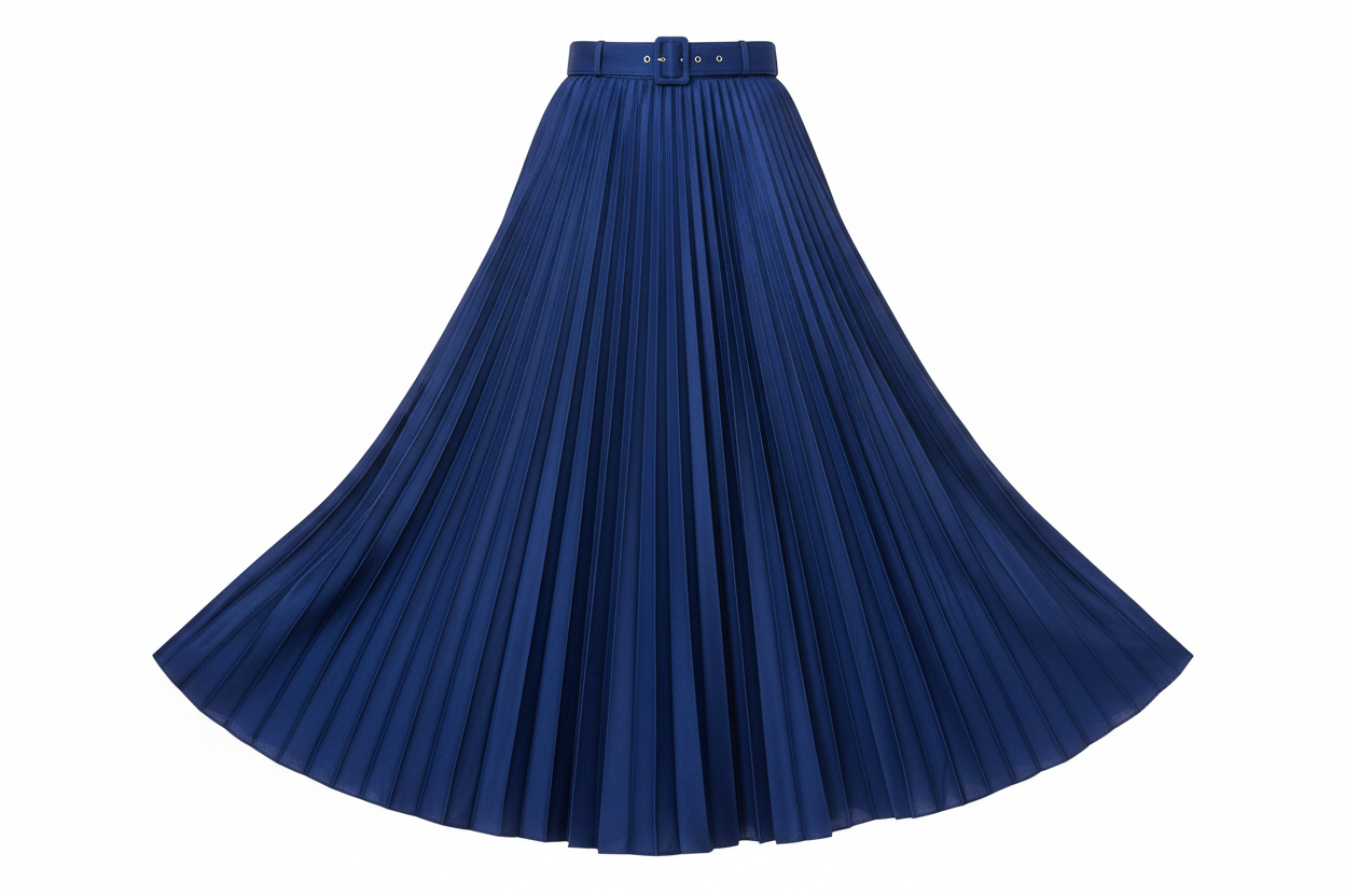 Pleated Midi Skirt