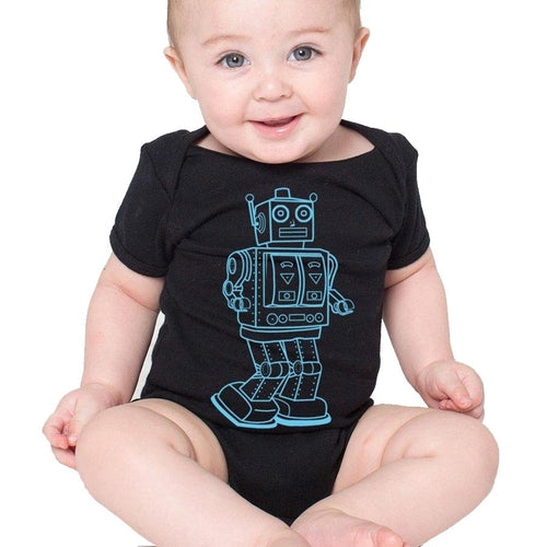 Vintage Robot Baby Bodysuit - Retro Design Onesie